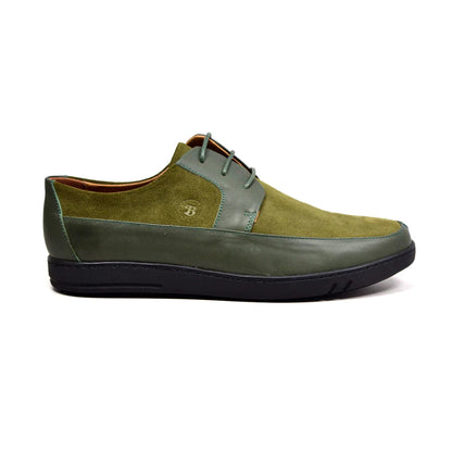 British Walkers Westminster Vintage Bally Style Men's Olive Green Leather And Suede Low Top Sneakers Shoes by British Walkers – Don't Panic Shoes