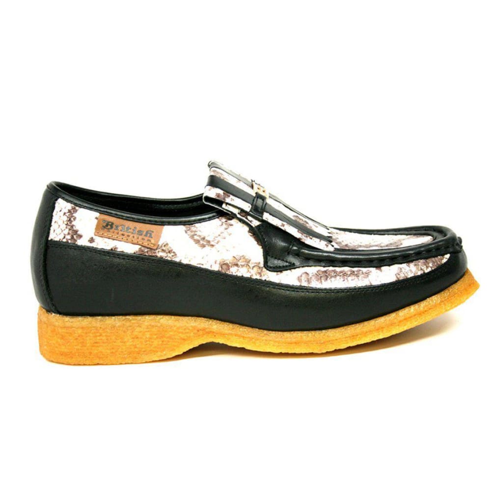 British Walkers Windsor Black Python Skin And Leather Custom Shoes Shoes by British Walkers – Don't Panic Shoes