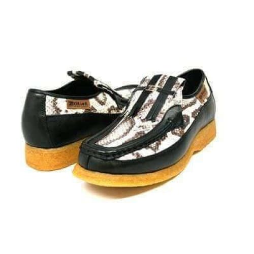 British Walkers Windsor Men's Black Python Skin Leather Shoes by British Walkers – Don't Panic Shoes
