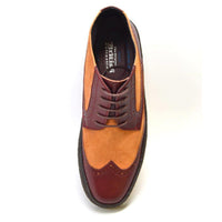 Thumbnail for British Walkers Wingtip High Top Two Tone Leather