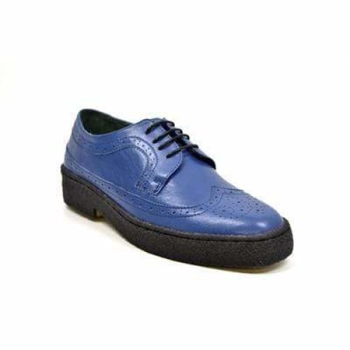 British Walkers Wingtip Low Cut Men's Cobalt Blue Leather Oxfords Shoes by British Walkers – Don't Panic Shoes