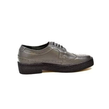 British Walkers Wingtip Low Cut Men's Dark Gray Leather Shoes by British Walkers – Don't Panic Shoes