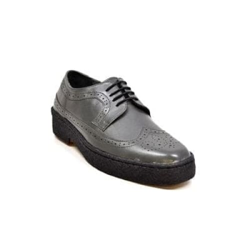 British Walkers Wingtip Low Cut Men's Dark Gray Leather Shoes by British Walkers – Don't Panic Shoes