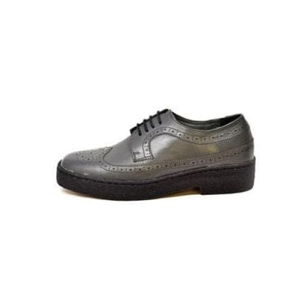 British Walkers Wingtip Low Cut Men's Dark Gray Leather Shoes by British Walkers – Don't Panic Shoes