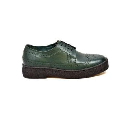 British Walkers Wingtip Low Cut Men's Hunter Green Leather Oxfords Shoes by British Walkers – Don't Panic Shoes