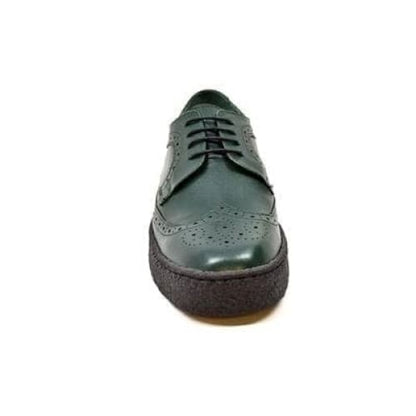 British Walkers Wingtip Low Cut Men's Hunter Green Leather Oxfords Shoes by British Walkers – Don't Panic Shoes