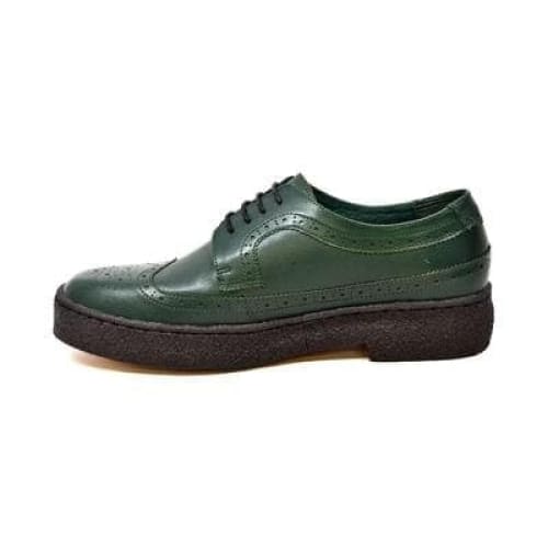 British Walkers Wingtip Low Cut Men's Hunter Green Leather Shoes by British Walkers – Don't Panic Shoes