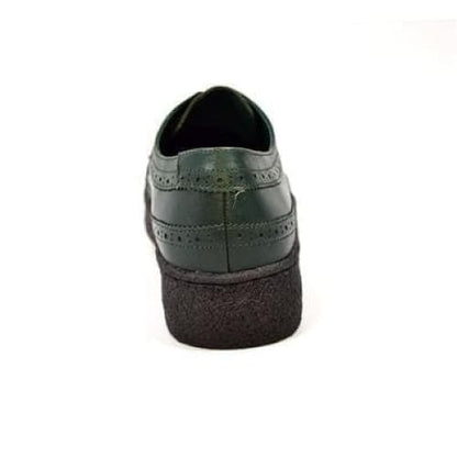 British Walkers Wingtip Low Cut Men's Hunter Green Leather Shoes by British Walkers – Don't Panic Shoes