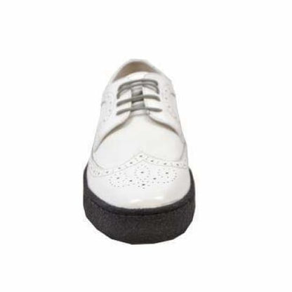 British Walkers Wingtip Low Cut Men's White Leather Oxfords Shoes by British Walkers – Don't Panic Shoes