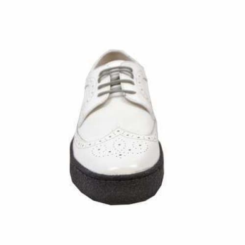 British Walkers Wingtip Low Cut Men's White Leather Oxfords Shoes by British Walkers – Don't Panic Shoes