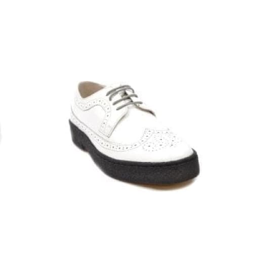 British Walkers Wingtip Low Cut Men's White Leather Oxfords Shoes by British Walkers – Don't Panic Shoes