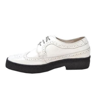 British Walkers Wingtip Low Cut Men's White Leather Oxfords Shoes by British Walkers – Don't Panic Shoes
