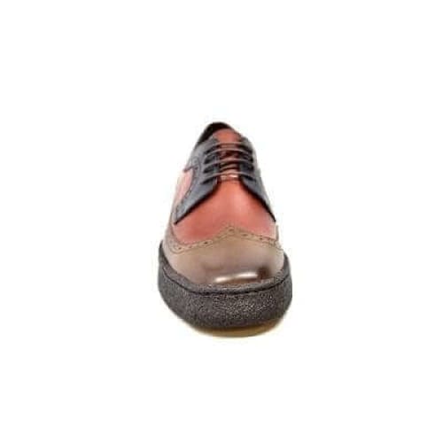 British Walkers Wingtip Men's 3 Tone Brown Rust And Navy Leather Oxfords Shoes by British Walkers – Don't Panic Shoes