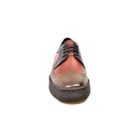 Thumbnail for British Walkers Wingtip Men’s 3 Tone Brown Rust And Navy