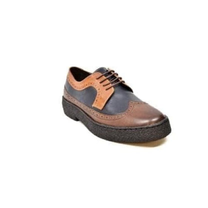 British Walkers Wingtip Men's 3 Tone Navy, Brown And Tan Leather Oxfords Shoes by British Walkers – Don't Panic Shoes