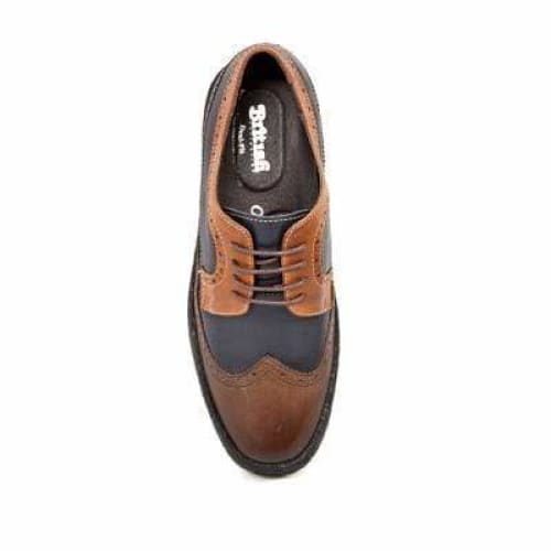 British Walkers Wingtip Men's 3 Tone Navy, Brown And Tan Leather Oxfords Shoes by British Walkers – Don't Panic Shoes