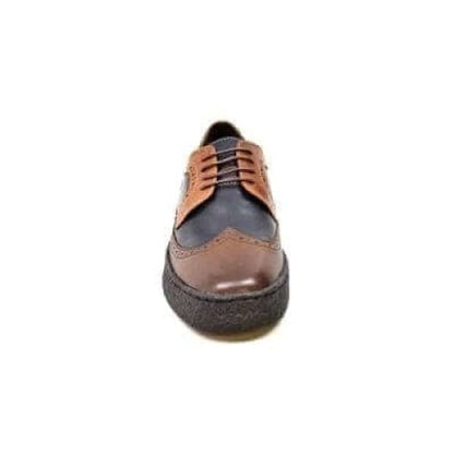 British Walkers Wingtip Men's 3 Tone Navy, Brown And Tan Leather Oxfords Shoes by British Walkers – Don't Panic Shoes