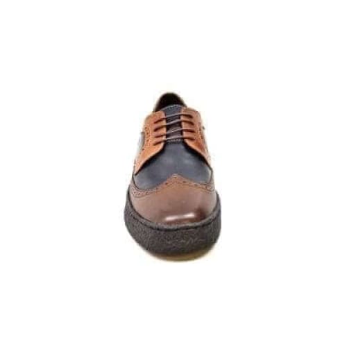 British Walkers Wingtip Men's 3 Tone Navy, Brown And Tan Leather Oxfords Shoes by British Walkers – Don't Panic Shoes
