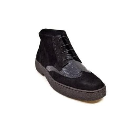 British Walkers Wingtip Men's Black Animal Leather Shoes by British Walkers – Don't Panic Shoes