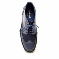 Thumbnail for British Walkers Wingtip Men’s Navy Leather And Suede
