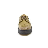 Thumbnail for British Walkers Wingtip Low Cut Men’s Olive Green Leather