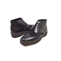 Thumbnail for British Walkers Wingtip Men’s Two Tone Black Leather