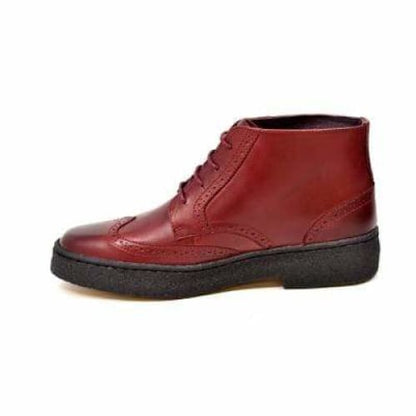 British Walkers Wingtip Men's Wine Red Leather Shoes by British Walkers – Don't Panic Shoes