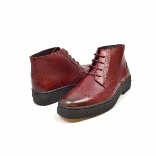 British Walkers Wingtip Men's Wine Red Leather Shoes by British Walkers – Don't Panic Shoes
