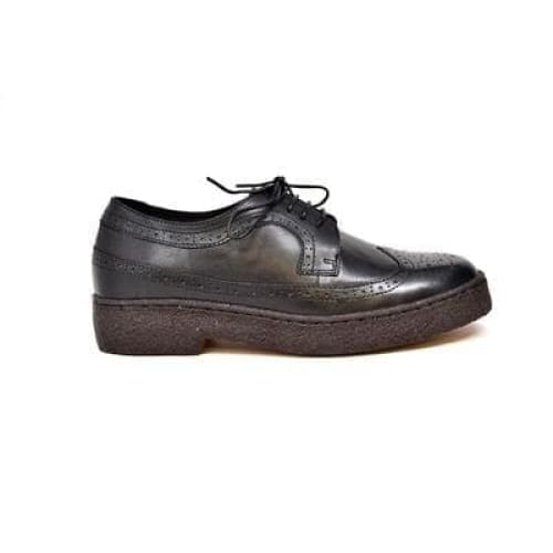 British Walkers Wingtip Oxfords Men's Black Leather Low Tops Shoes by British Walkers – Don't Panic Shoes