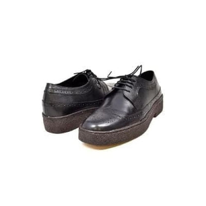 British Walkers Wingtip Oxfords Men's Black Leather Low Tops Shoes by British Walkers – Don't Panic Shoes