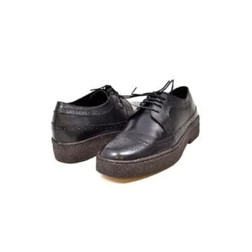 British Walkers Wingtip Oxfords Men's Black Leather Low Tops Shoes by British Walkers – Don't Panic Shoes