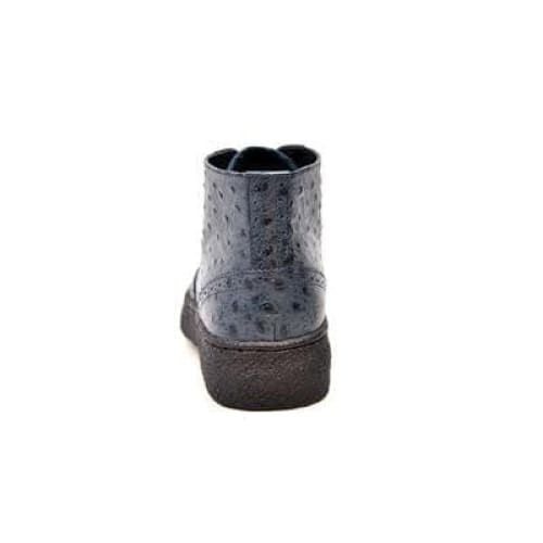 British Walkers Wingtip Playboy Men's Navy Blue Ostrich Leather Chukka Boots Shoes by British Walkers – Don't Panic Shoes