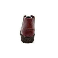 Thumbnail for British Walkers Wingtip Two Tone Burgundy And White Leather