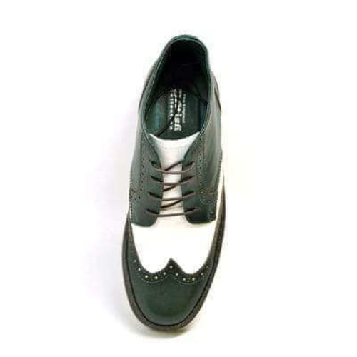 British Walkers Wingtip Two Tone Men’s Green And White