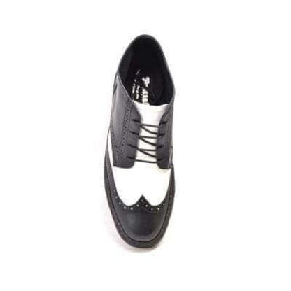 British Walkers Wingtip Two Tone Men's Black And White Leather Shoes by British Walkers – Don't Panic Shoes