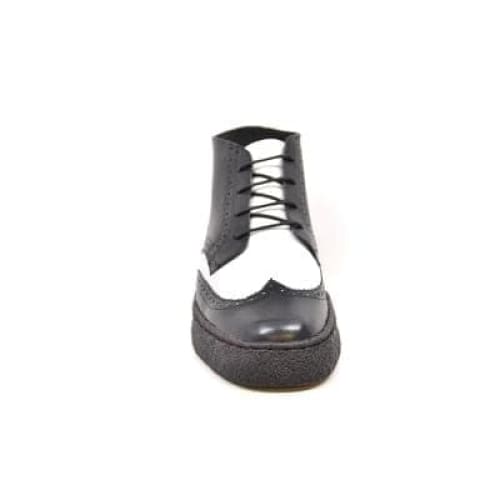 British Walkers Wingtip Two Tone Men's Black And White Leather Shoes by British Walkers – Don't Panic Shoes