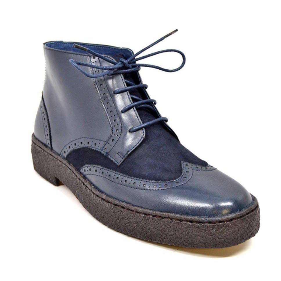 British Walkers Wingtips Limited Edition Men's Black Leather And Suede Chukka Boots Shoes by British Walkers – Don't Panic Shoes