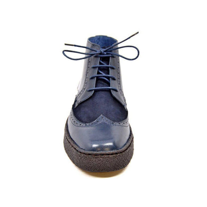 British Walkers Wingtips Limited Edition Men's Black Leather And Suede Chukka Boots Shoes by British Walkers – Don't Panic Shoes