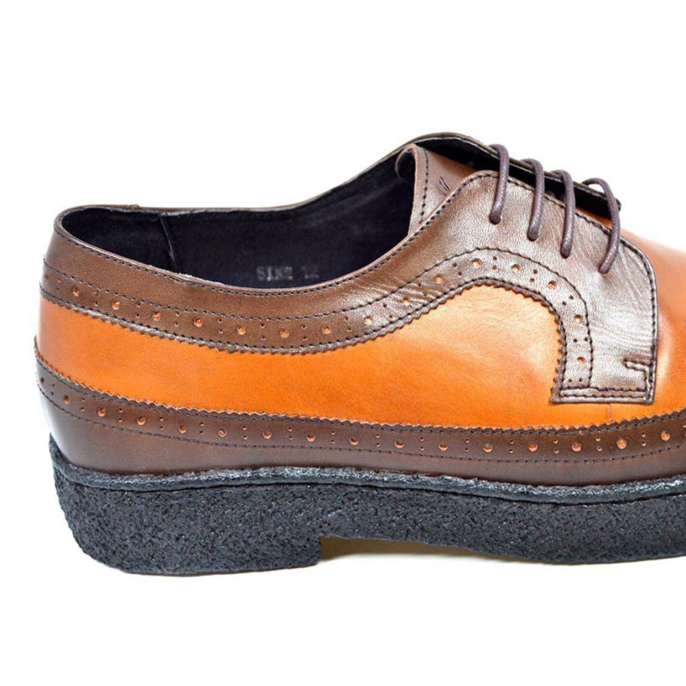 British Walkers Wingtips Limited Edition Men's Two Tone Low Cut Tan And Brown Leather Shoes by British Walkers – Don't Panic Shoes