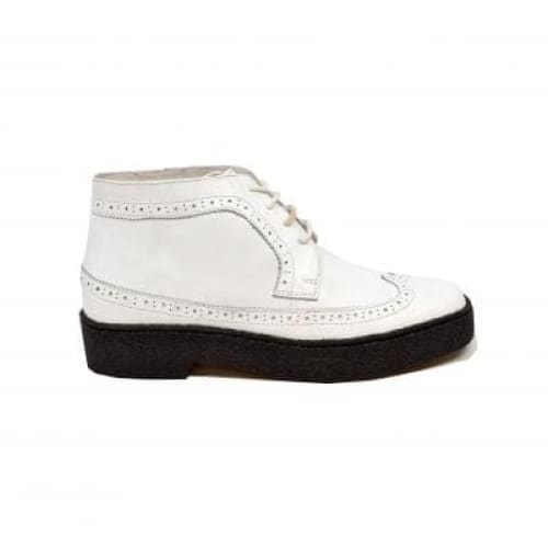 British Walkers Wingtips Limited Men's All White Leather High Tops Shoes by British Walkers – Don't Panic Shoes