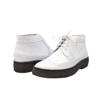 British Walkers Wingtips Limited Men's All White Leather High Tops Shoes by British Walkers – Don't Panic Shoes