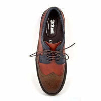 Thumbnail for British Walkers Wingtips Men’s Olive Burgundy Navy Leather