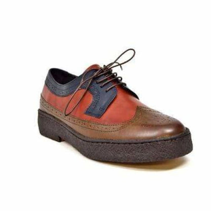 British Walkers Wingtips Men's Olive Burgundy Navy Leather Oxfords Shoes by British Walkers – Don't Panic Shoes
