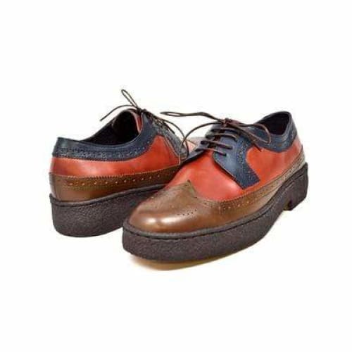 British Walkers Wingtips Men's Olive Burgundy Navy Leather Oxfords Shoes by British Walkers – Don't Panic Shoes