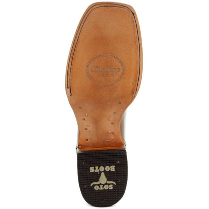 Broad Square Toe Cowboy Boots | Men's Broad Toe Boots (H50028) Cowboy Boots by Soto Boots – Don't Panic Shoes