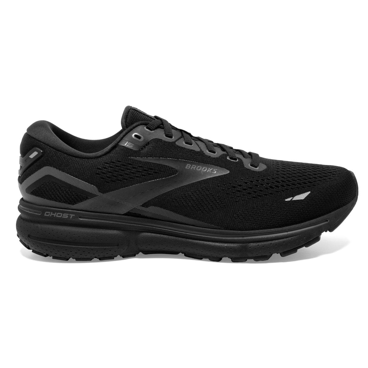BrookS Ghost 15 Men’s Running Shoe Black Ebony 1103931d020 Neutral Cushioning Road Trainer Lightweight Breathable Footwear by Brooks – Don't Panic Shoes
