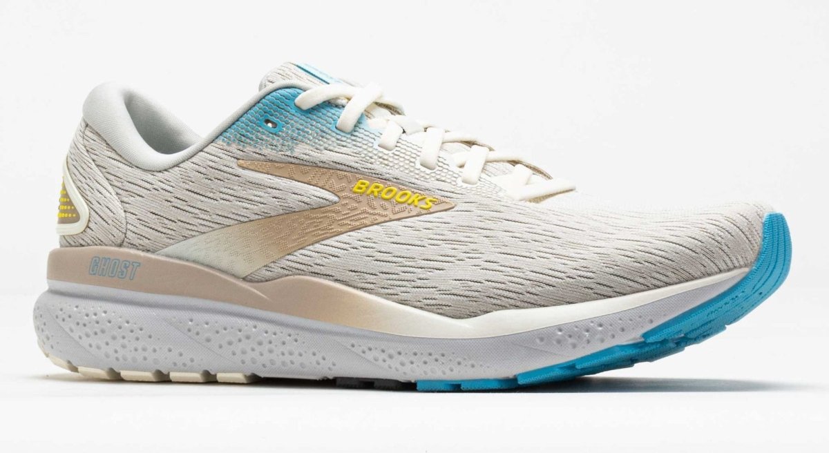 BrookS Ghost 16 Men’s Coconut Blue Yellow Neutral Cushioning Road Running Trainer 1104181d176 Footwear by Brooks – Don't Panic Shoes
