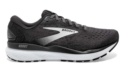 BrookS Ghost 16 Men’s Running Shoe Neutral Cushioning Black Grey White 1104181d090 Footwear by Brooks – Don't Panic Shoes