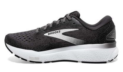 BrookS Ghost 16 Men’s Running Shoe Neutral Cushioning Black Grey White 1104181d090 Footwear by Brooks – Don't Panic Shoes
