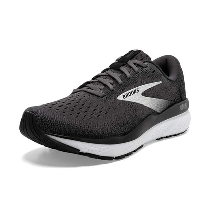 BrookS Ghost 16 Men’s Running Shoe Neutral Cushioning Black Grey White 1104181d090 Footwear by Brooks – Don't Panic Shoes